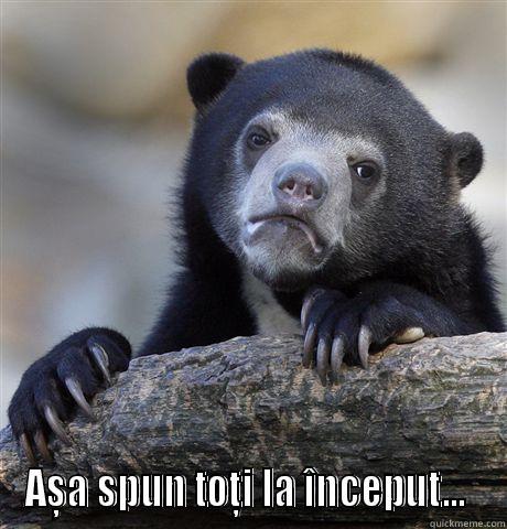  AȘA SPUN TOȚI LA ÎNCEPUT...  Confession Bear