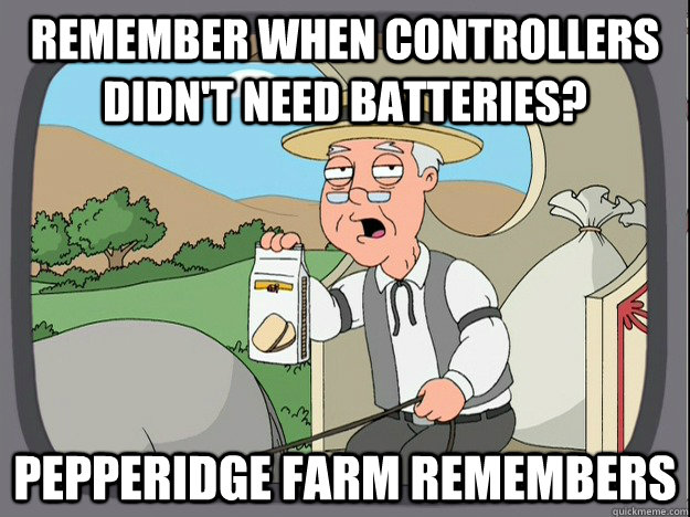 remember when controllers didn't need batteries? Pepperidge farm remembers  Pepperidge Farm Remembers