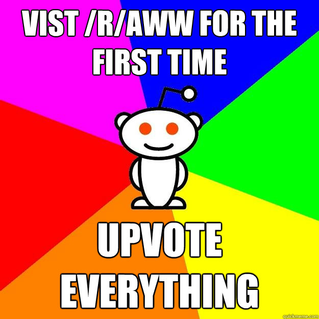 Vist /r/aww for the first time UPVOTE EVERYTHING  Reddit Alien