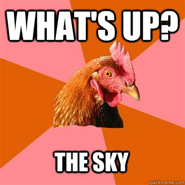 what's up? the sky  Anti-Joke Chicken