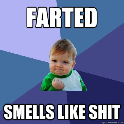 farted SMELLS LIKE SHIT  Success Kid