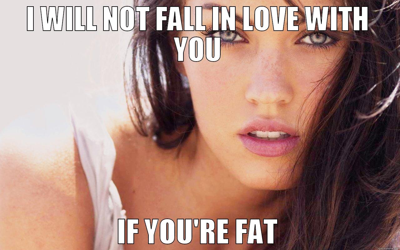 I WILL NOT FALL IN LOVE WITH YOU IF YOU'RE FAT Misc