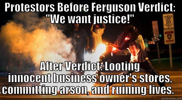 Do they really want justice? - PROTESTORS BEFORE FERGUSON VERDICT: 