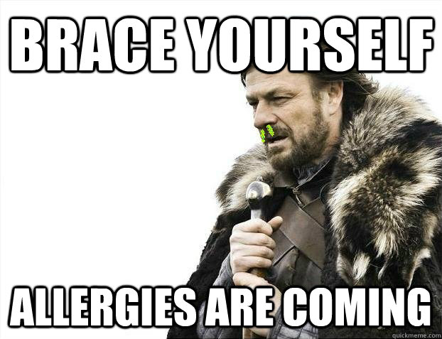 Brace yourself Allergies are coming  Brace yourself