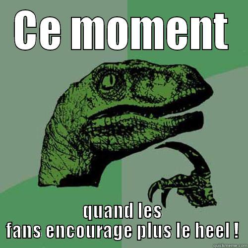 CE MOMENT QUAND LES FANS ENCOURAGE PLUS LE HEEL ! Philosoraptor