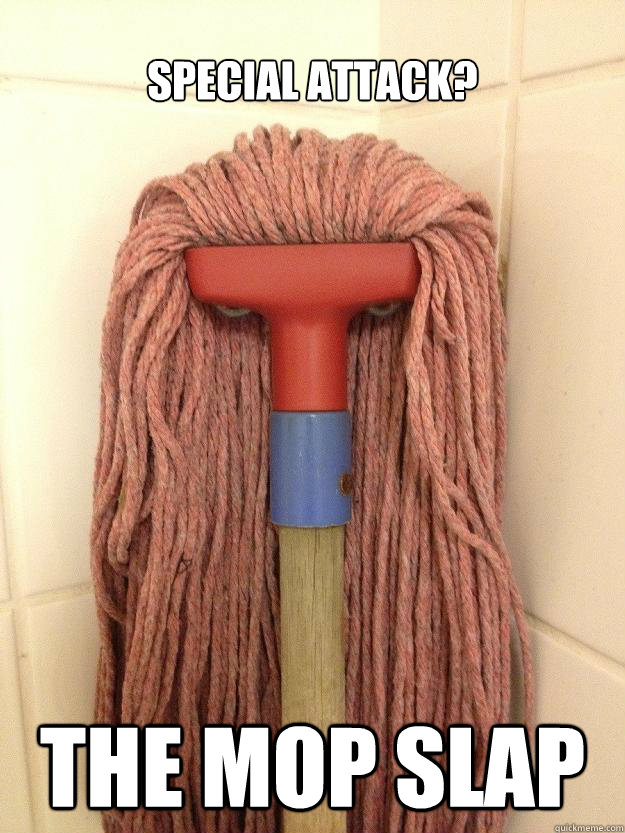 SPECIAL ATTACK? THE MOP SLAP  Insanity Mop