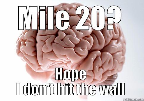 MILE 20? HOPE I DON'T HIT THE WALL Scumbag Brain