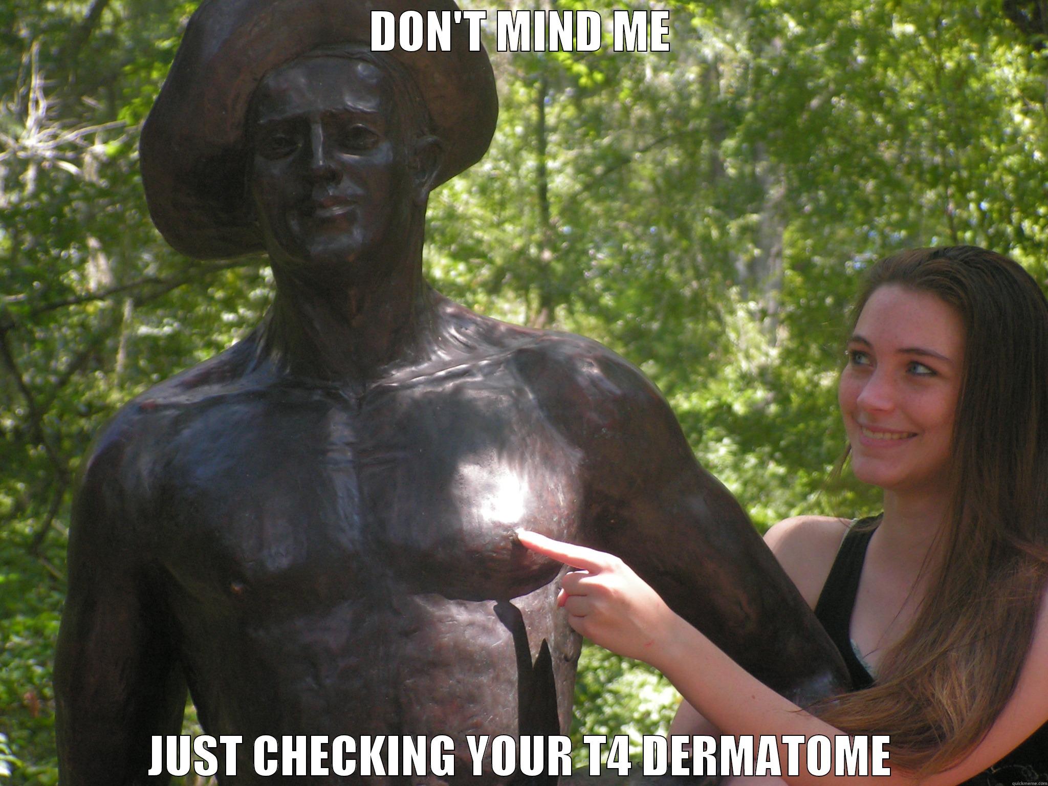 Dont mind me - DON'T MIND ME JUST CHECKING YOUR T4 DERMATOME Misc