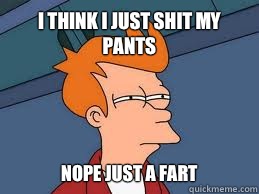 I think i just shit my pants Nope just a fart   Meme