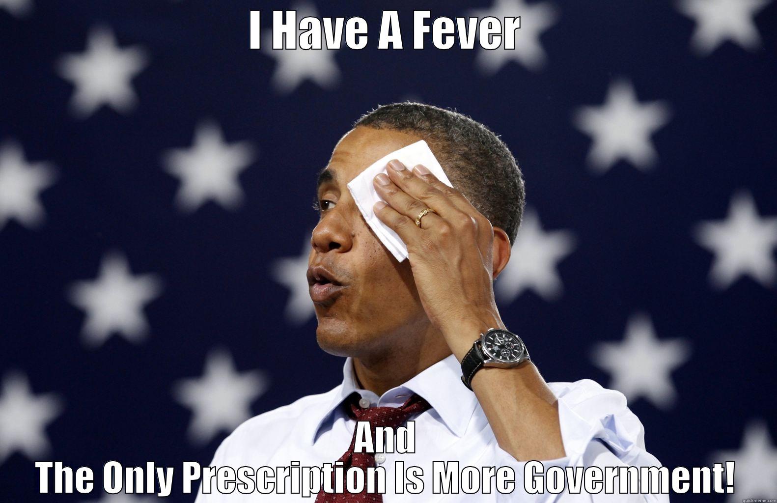 I HAVE A FEVER AND THE ONLY PRESCRIPTION IS MORE GOVERNMENT! Misc