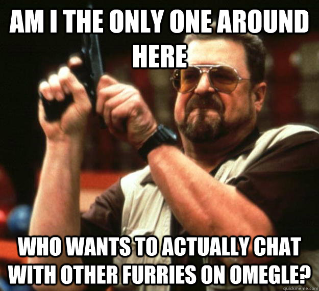 am I the only one around here Who wants to actually CHAT with other furries on omegle? - am I the only one around here Who wants to actually CHAT with other furries on omegle?  Misc