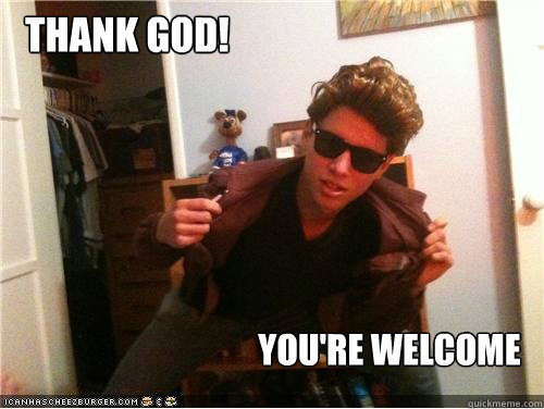 Thank god! you're welcome - Thank god! you're welcome  Frankie Russo Party God