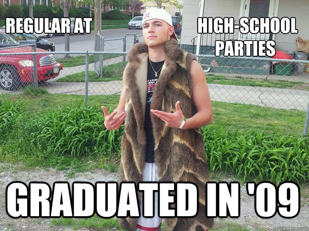 Regular At                                High-School
                                                         Parties
 Graduated in '09  
