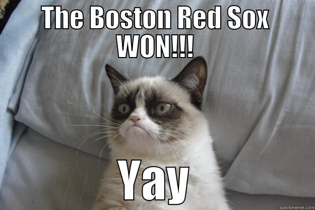 Red Sox - THE BOSTON RED SOX WON!!! YAY Grumpy Cat