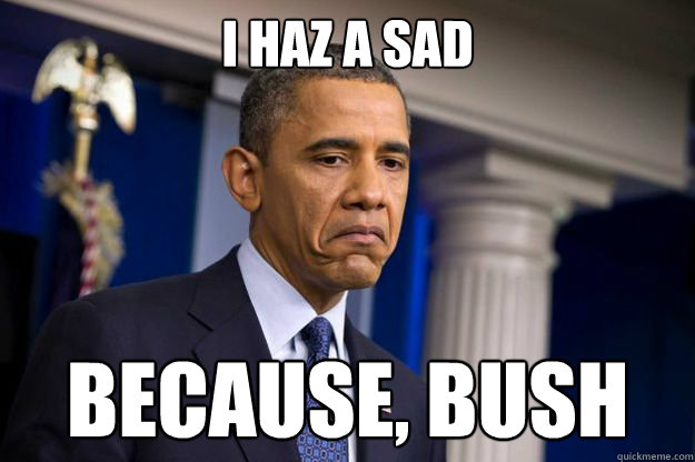 I HAZ A SAD Because, Bush - I HAZ A SAD Because, Bush  SadObama