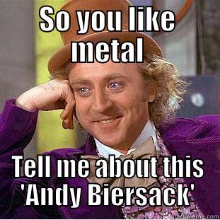 So you like metal... - SO YOU LIKE METAL TELL ME ABOUT THIS 'ANDY BIERSACK' Condescending Wonka