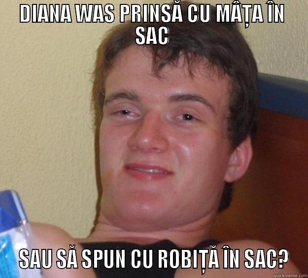 DIANA WAS PRINSĂ CU MÂȚA ÎN SAC  SAU SĂ SPUN CU ROBIȚĂ ÎN SAC? 10 Guy