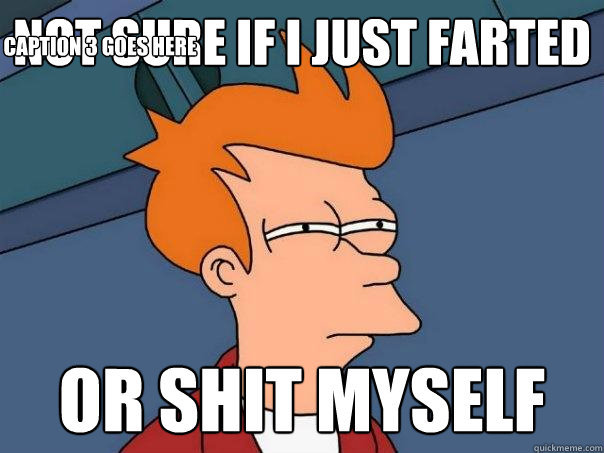 not sure if i just farted or shit myself Caption 3 goes here  Futurama Fry