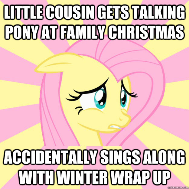 Little cousin gets talking pony at family christmas accidentally sings along with winter wrap up - Little cousin gets talking pony at family christmas accidentally sings along with winter wrap up  Socially awkward brony