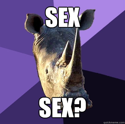 sex  sex?  Sexually Oblivious Rhino