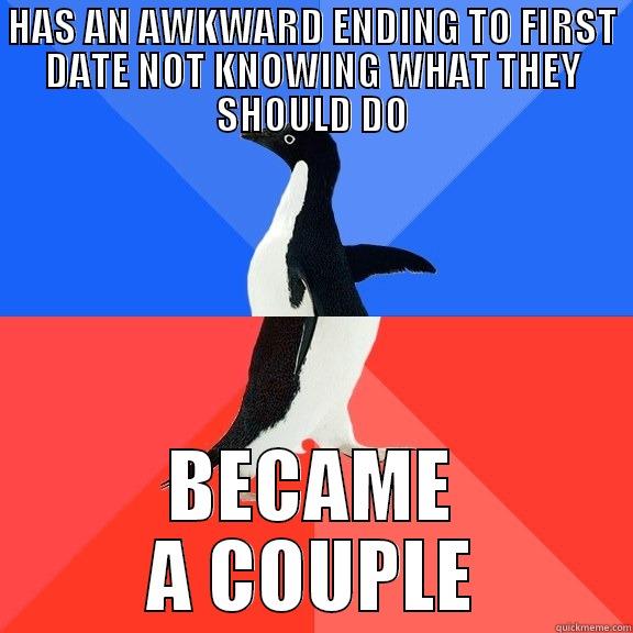 HAS AN AWKWARD ENDING TO FIRST DATE NOT KNOWING WHAT THEY SHOULD DO BECAME A COUPLE Socially Awkward Awesome Penguin