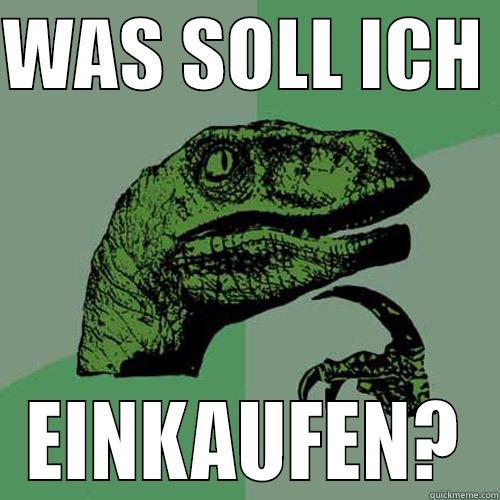 WAS SOLL ICH  EINKAUFEN? Philosoraptor