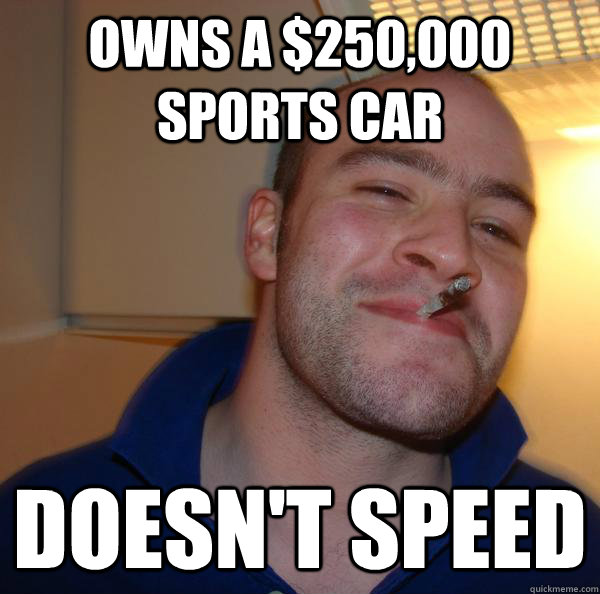 Owns a $250,000 sports car doesn't speed - Owns a $250,000 sports car doesn't speed  Misc