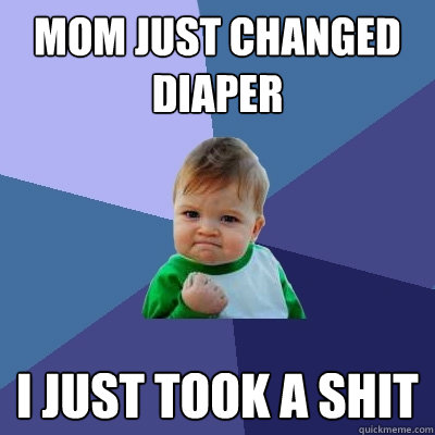 Mom just changed diaper I just took a shit - Mom just changed diaper I just took a shit  Success Kid