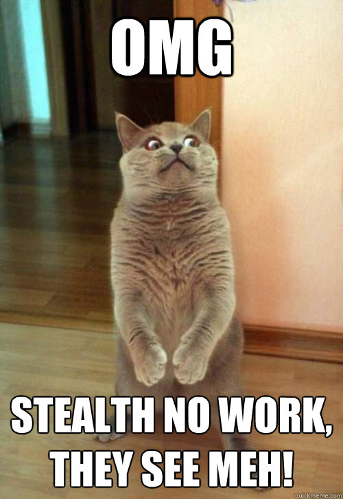 OMG STEALTH NO WORK, THEY SEE MEH! - OMG STEALTH NO WORK, THEY SEE MEH!  Horrorcat