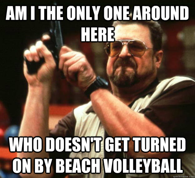 am I the only one around here who doesn't get turned on by beach volleyball  Angry Walter