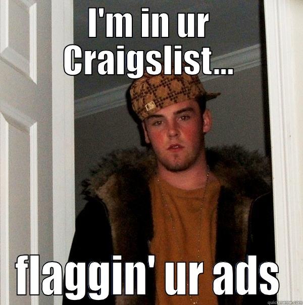 I'm in ur Craigslist, flaggin ur ads - I'M IN UR CRAIGSLIST... FLAGGIN' UR ADS Scumbag Steve