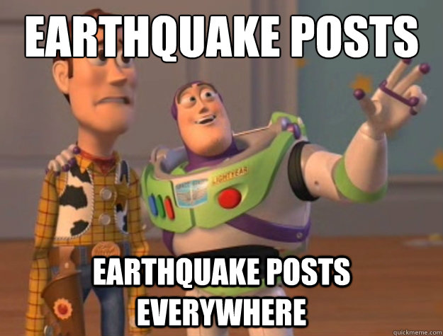 EARTHQUAKE POSTS EARTHQUAKE POSTS eVERYWHERE  Buzz Lightyear