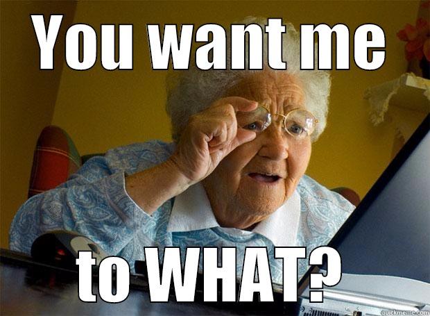 YOU WANT ME TO WHAT? Grandma finds the Internet