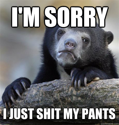 i'm sorry i just shit my pants
  Confession Bear