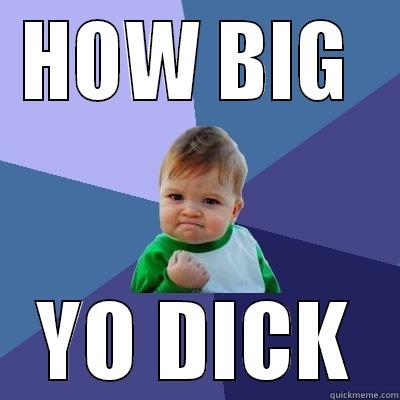 HOW BIG  YO DICK Success Kid