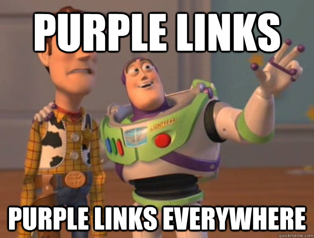 Purple links purple links everywhere  Buzz Lightyear