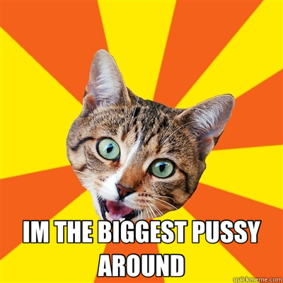  IM THE BIGGEST PUSSY AROUND  Bad Advice Cat