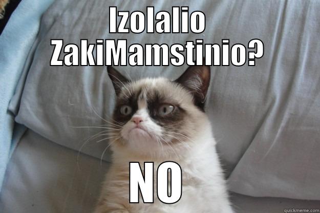 IZOLALIO ZAKIMAMSTINIO? NO Grumpy Cat