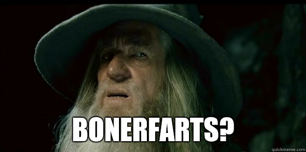  BONERFARTS?  I have no memory Gandalf