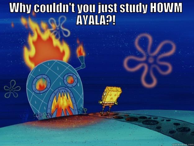 WHY COULDN'T YOU JUST STUDY HOWM AYALA?!  Misc