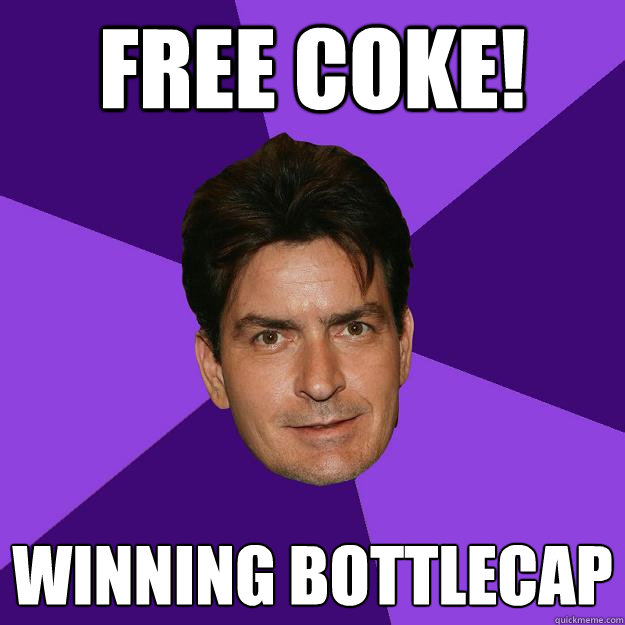 Free coke! winning bottlecap  Clean Sheen