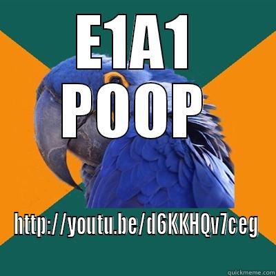 E1A1 POOP - E1A1 POOP HTTP://YOUTU.BE/D6KKHQV7CEG Paranoid Parrot