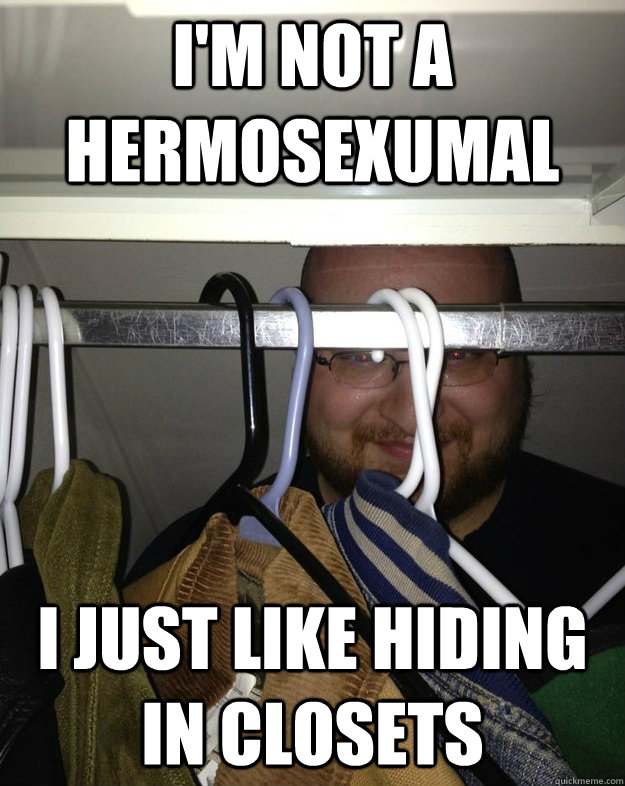 I'M NOT A HERMOSEXUMAL I JUST LIKE HIDING IN CLOSETS - I'M NOT A HERMOSEXUMAL I JUST LIKE HIDING IN CLOSETS  Closet Troll