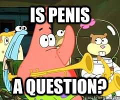 is penis a question? - is penis a question?  Patrick Star Mayonnaise