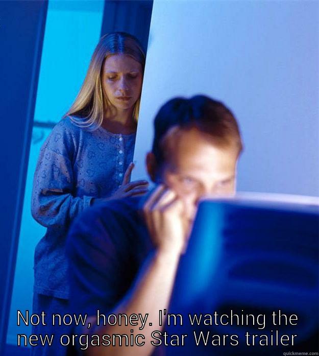  NOT NOW, HONEY. I'M WATCHING THE NEW ORGASMIC STAR WARS TRAILER Redditors Wife