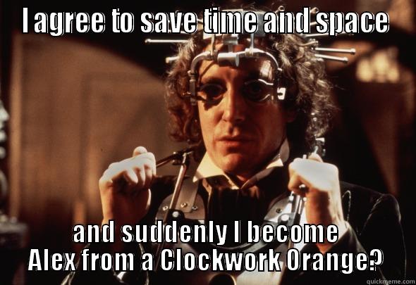 Doctor Clockwork - I AGREE TO SAVE TIME AND SPACE AND SUDDENLY I BECOME ALEX FROM A CLOCKWORK ORANGE? Misc
