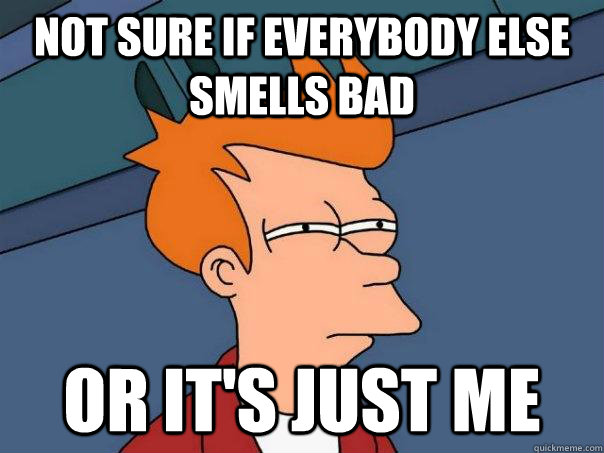 Not sure if everybody else smells bad Or it's just me - Not sure if everybody else smells bad Or it's just me  Futurama Fry