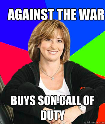 Against the war buys son Call of Duty  Sheltering Suburban Mom