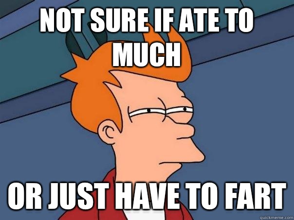 Not sure if ate to much Or just have to fart - Not sure if ate to much Or just have to fart  Futurama Fry