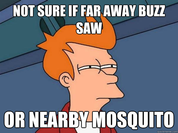 Not sure if far away buzz saw or nearby mosquito   Futurama Fry